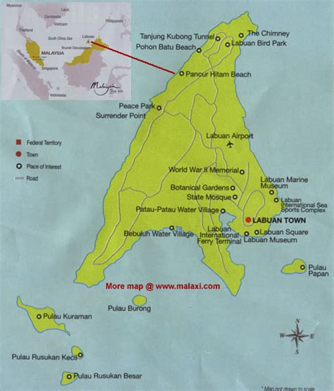 Labuan map - Labuan location maps - Labuan peta in malaysia