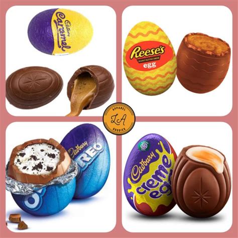 Chocolate Cadbury Creme Egg , Cadbury Caramel Egg, Cadbury Oreo Egg ...