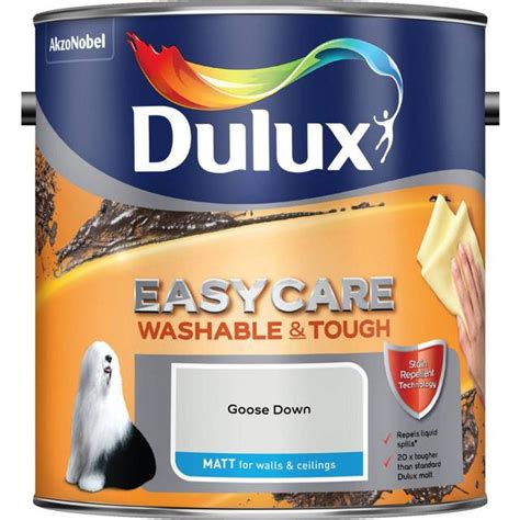 Dulux Easycare Washable & Tough Matt Wall Paint, Ceiling Paint Grey 2.5L • Compare prices