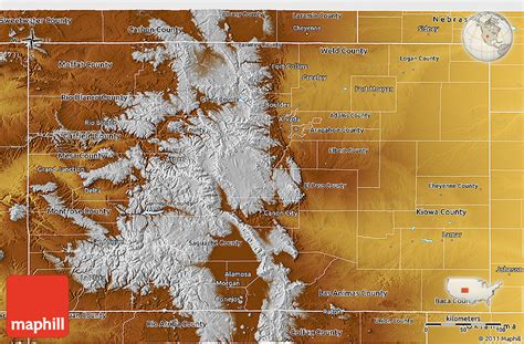 Physical 3D Map of Colorado