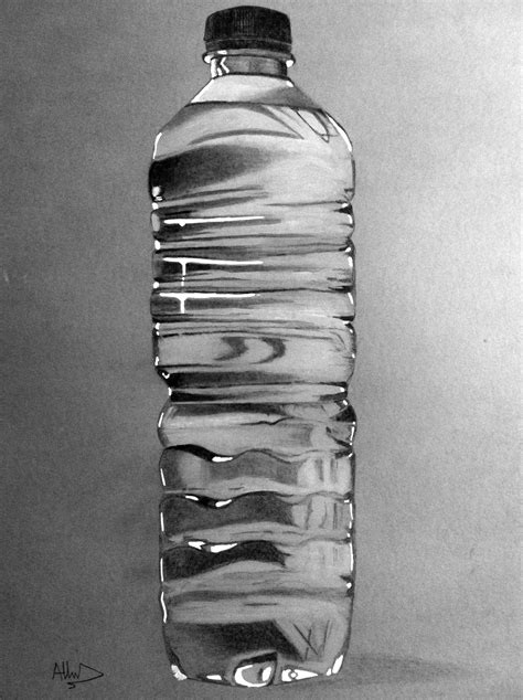 Bottle drawing, Pencil drawings, Pencil art drawings