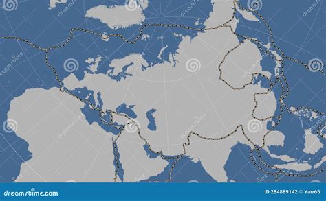 Near Eurasian Plate. Boundaries. Contour Map Stock Illustration - Illustration of patterson ...