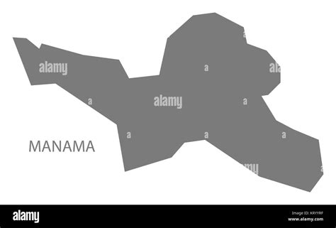 Manama Bahrain Map grey Stock Photo - Alamy