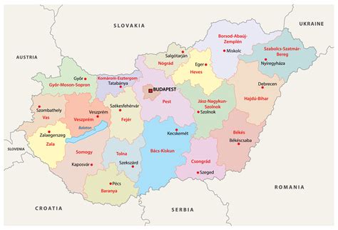 Bản đồ nước Hungary (Hungary Map) khổ lớn năm 2023