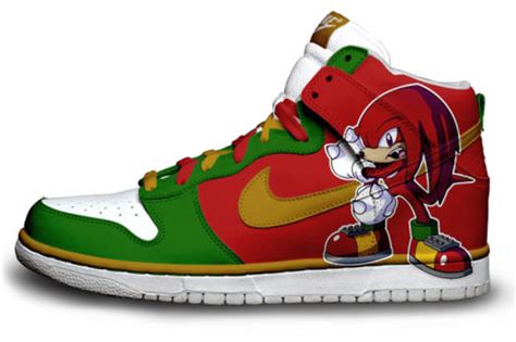 Nike SB Dunk Cartoon Shoes : Nike SB Dunk Sonic The Hedgehog Shoes Sega Character