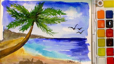 Watercolor Painting Easy Moonlight Scenery Drawing - exresnullius