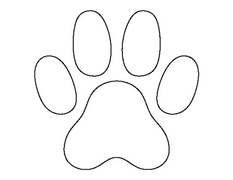 Printable Cat Paw Print Template