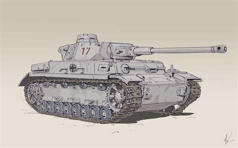 In Class Demo - Panzer IV line art sudy, Michal Kus on ArtStation at https://www.artstation.com ...