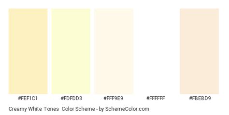 Creamy White Tones Color Scheme » Cream » SchemeColor.com