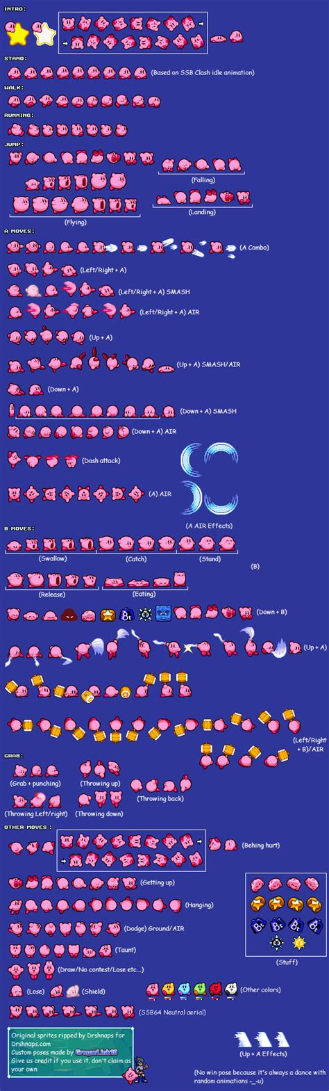 Kirby Sprite sheet (re-upload) by Gregarlink10 on DeviantArt