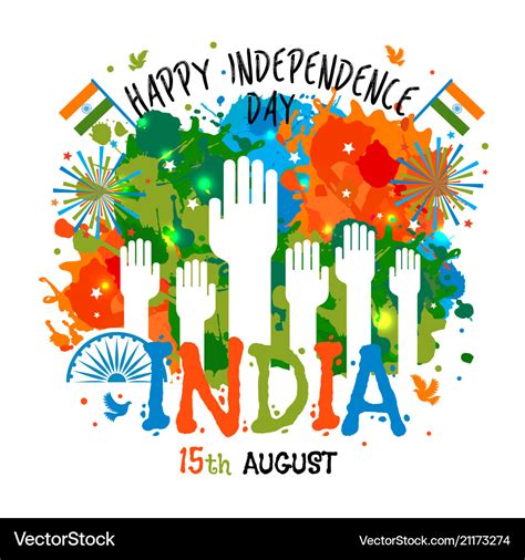 15th august india independence day celebrations Vector Image