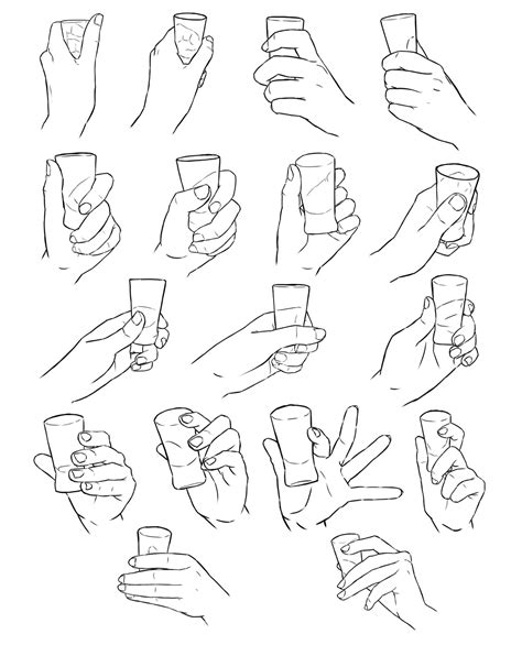 Hand holding glass Drawing Reference and Sketches for Artists