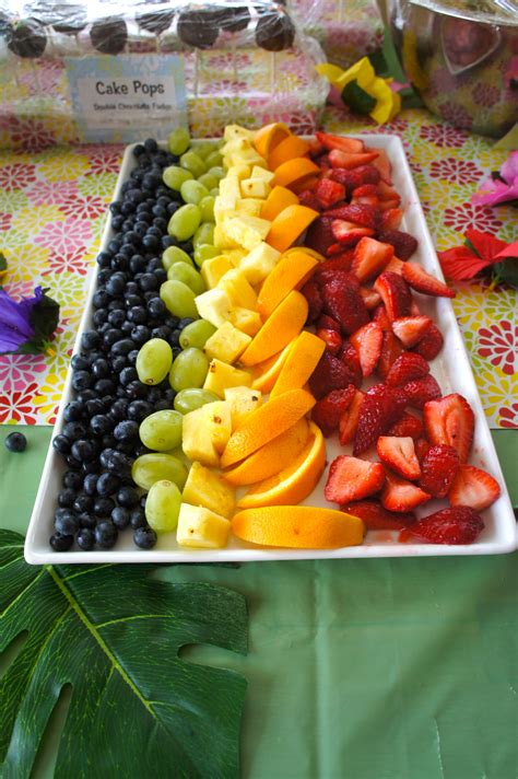 Rainbow Striped Fruit for Chocolate Fountain