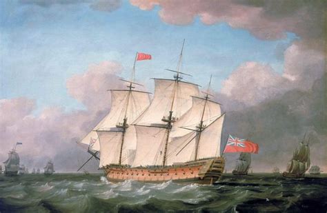 HMS Victory at sea: Battle of Trafalgar on 21st October 1805 during the Napoleonic Wars: picture ...