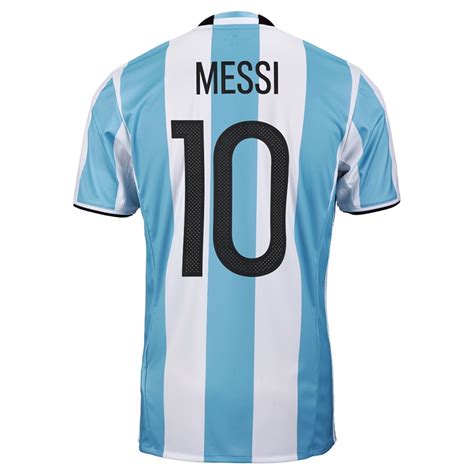 Adidas 'MESSI 10' Argentina Home 2016 Replica Soccer Jersey (Light Blue/White/Black) | Argentina ...