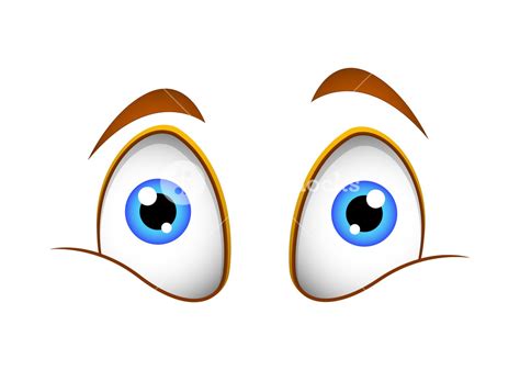 Shocked Cartoon Eyes Vector Illustration Royalty-Free Stock Image - Storyblocks