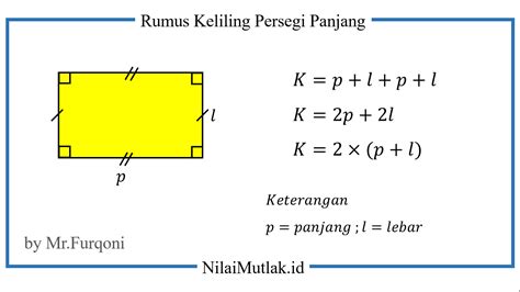 Rumus Keliling Persegi Panjang Dan Contoh Soal Sifat Sifat Persegi - Riset