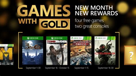 September free games with Gold for Xbox One and Xbox 360 - Pureinfotech