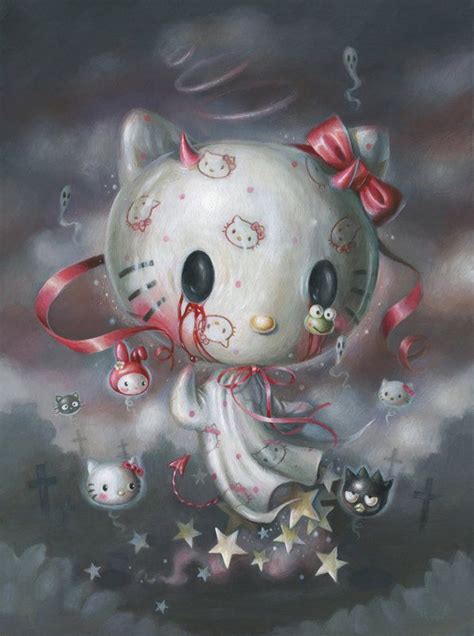 Hello Kitty 45th Anniversary Group Show GHOST OF HELLO KITTY | Hello kitty art, Hello kitty ...