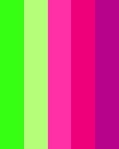 Neon Green & Rose Color Scheme