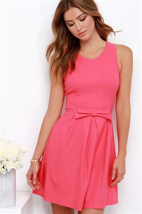 Hot Off the Precious Coral Pink Dress | Pink dress casual, Coral pink dress, Dresses