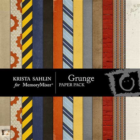 Grunge Paper Pack Scrapbook Page Design - MemoryMixer™