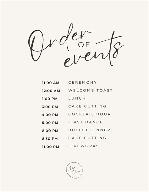 Free custom printable wedding timeline planner templates | Canva - Worksheets Library