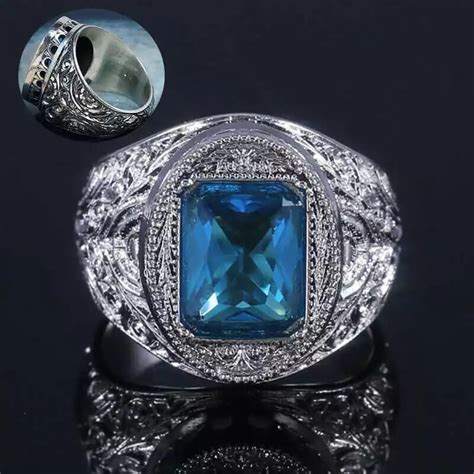 Blue Cubic Zircon Ring - Blumoon