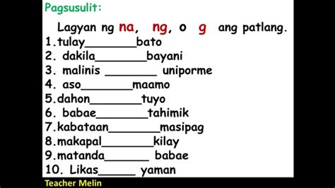 Pang Angkop Worksheet - A Tribute to Joni Mitchell