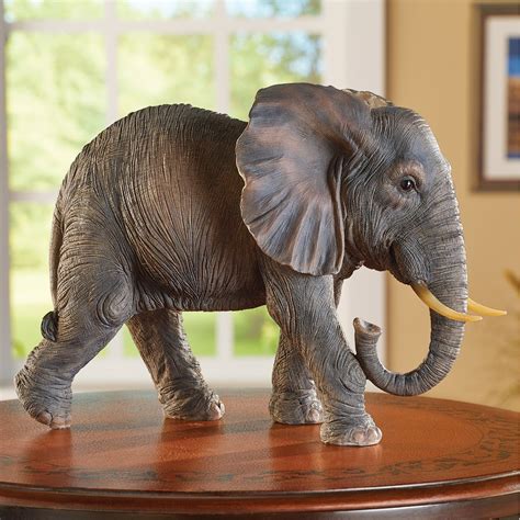 Elephant with Tusks Decorative Figurine | Collections Etc.