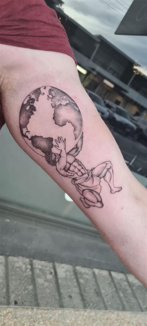 Atlas the Titan done by Nina @ The Dark Horse Initiative - Gold Coast, Australia : tattoos