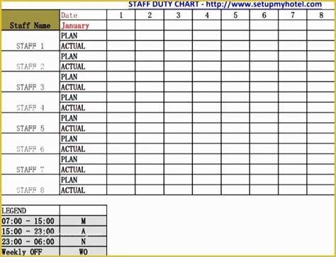 Free Roster Template Of 10 Work Roster Template Excel Exceltemplates | Heritagechristiancollege