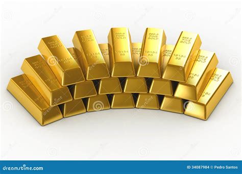 Stacks Of Gold Bars Stock Images - Image: 34087984