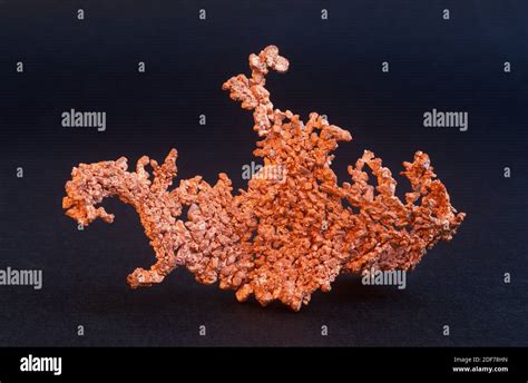 Native copper is a metalic mineral. Sample Stock Photo - Alamy