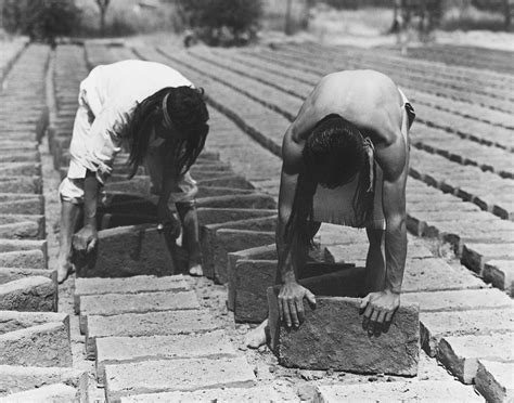 Indians Making Adobe Bricks Photograph by Underwood Archives Onia - Pixels