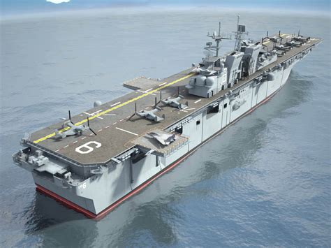 USS America LHA-6 Carrier 3D Model by SQUIR