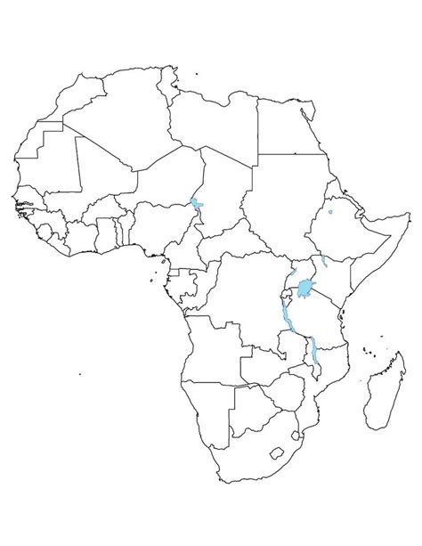 Blank Map of Africa | Large Outline Map of Africa