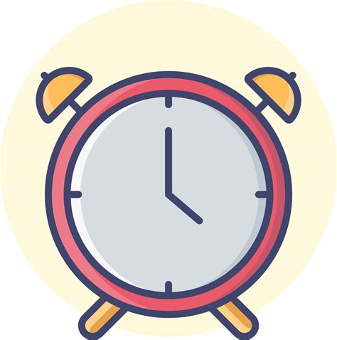 Alarm clock icon in red and yellow color. 24373998 Vector Art at Vecteezy