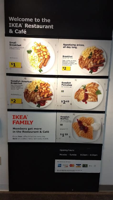 Menu at IKEA Restaurant, Charlotte, Ikea Blvd