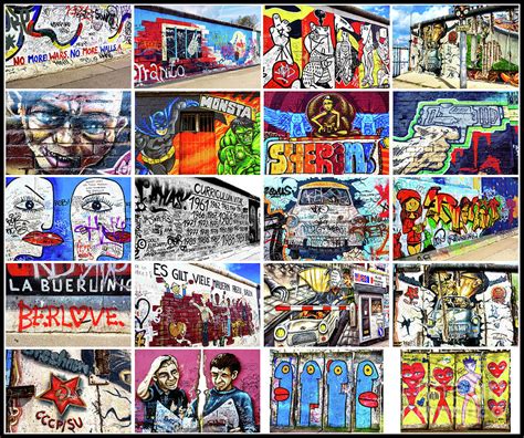 Berlin Wall Murals Collage Photograph by John Rizzuto - Fine Art America