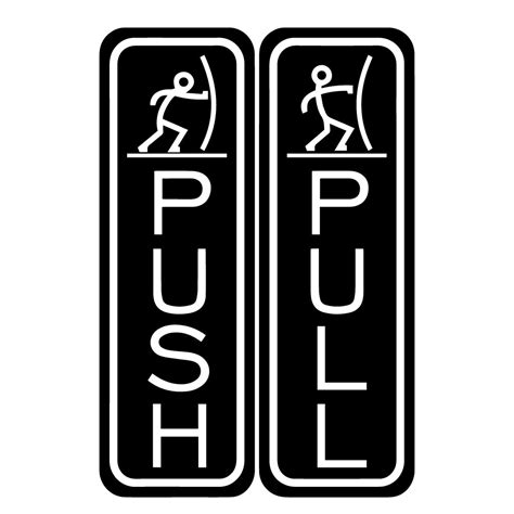 Push Pull Door Sign Vinyl Decal Sticker – Decalfly