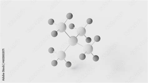 neopentane molecule 3d, molecular structure, ball and stick model, structural chemical formula 2 ...