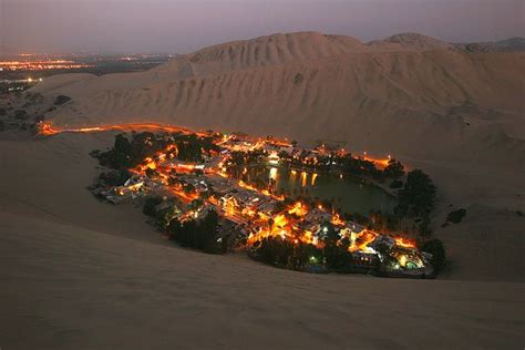 Huacachina oasis at dusk | Fun deserts, Places to travel, Favorite places