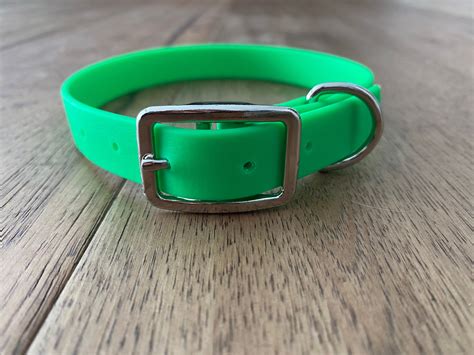 Waterproof Dog Collar In Bright Green | Etsy