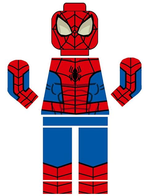 Pin by Veronica Daniels on templatea for cakes | Lego spiderman, Lego decals, Custom lego