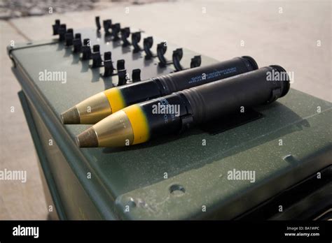 Apache 30mm M230 chain gun rounds Stock Photo - Alamy