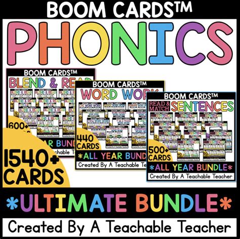 Phonics ULTIMATE BUNDLE Boom Cards™ - A Teachable Teacher