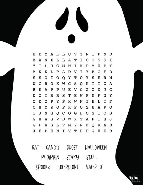 Free Printable Halloween Word Searches | Printabulls