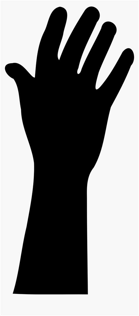 Raised Hands At Getdrawings - Hand Reaching Up Silhouette, HD Png Download - kindpng