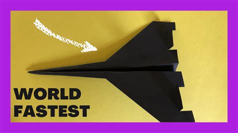 How to Make a World Fastest Paper Airplane | Origami Fastest Airplane ...